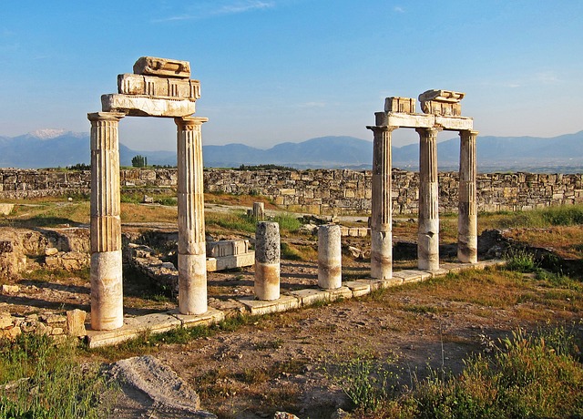 Ancient Hierapolis remains in Turkey.