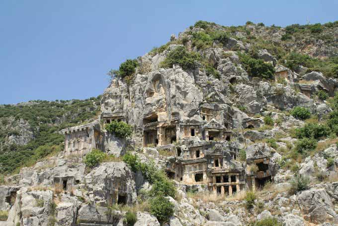 Lycian Tombs in Myra Turkey
