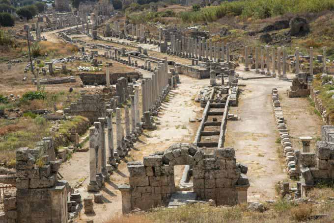 The Ancient City of Perge Ruins in Antalya Turkey
