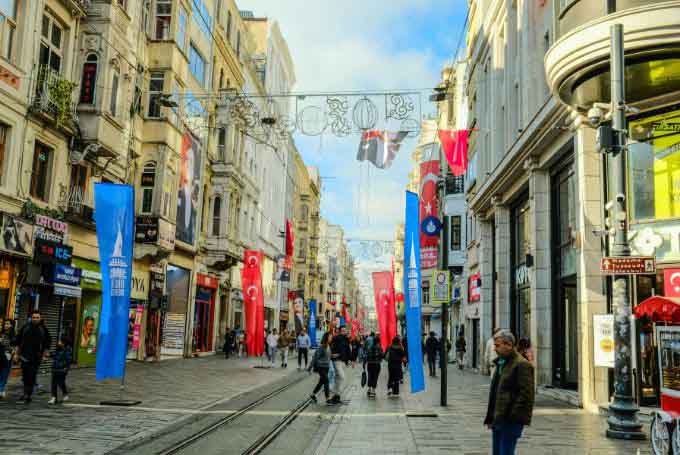 istiklal-street-in-istanbul-turkey-family-holidays - Turkey Family Holidays Istiklal Street in Istanbul during daylight