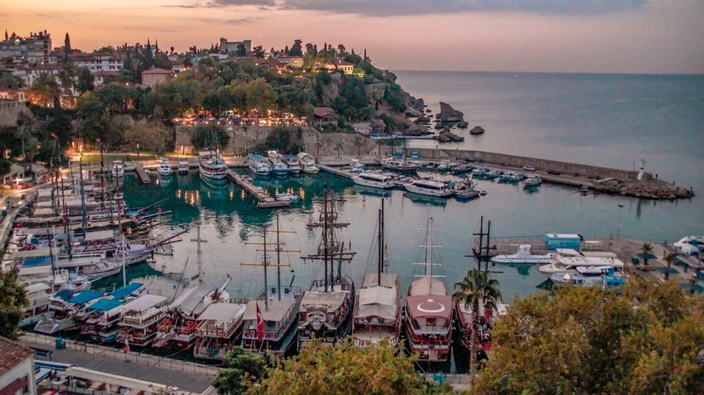 Antalya port sea.