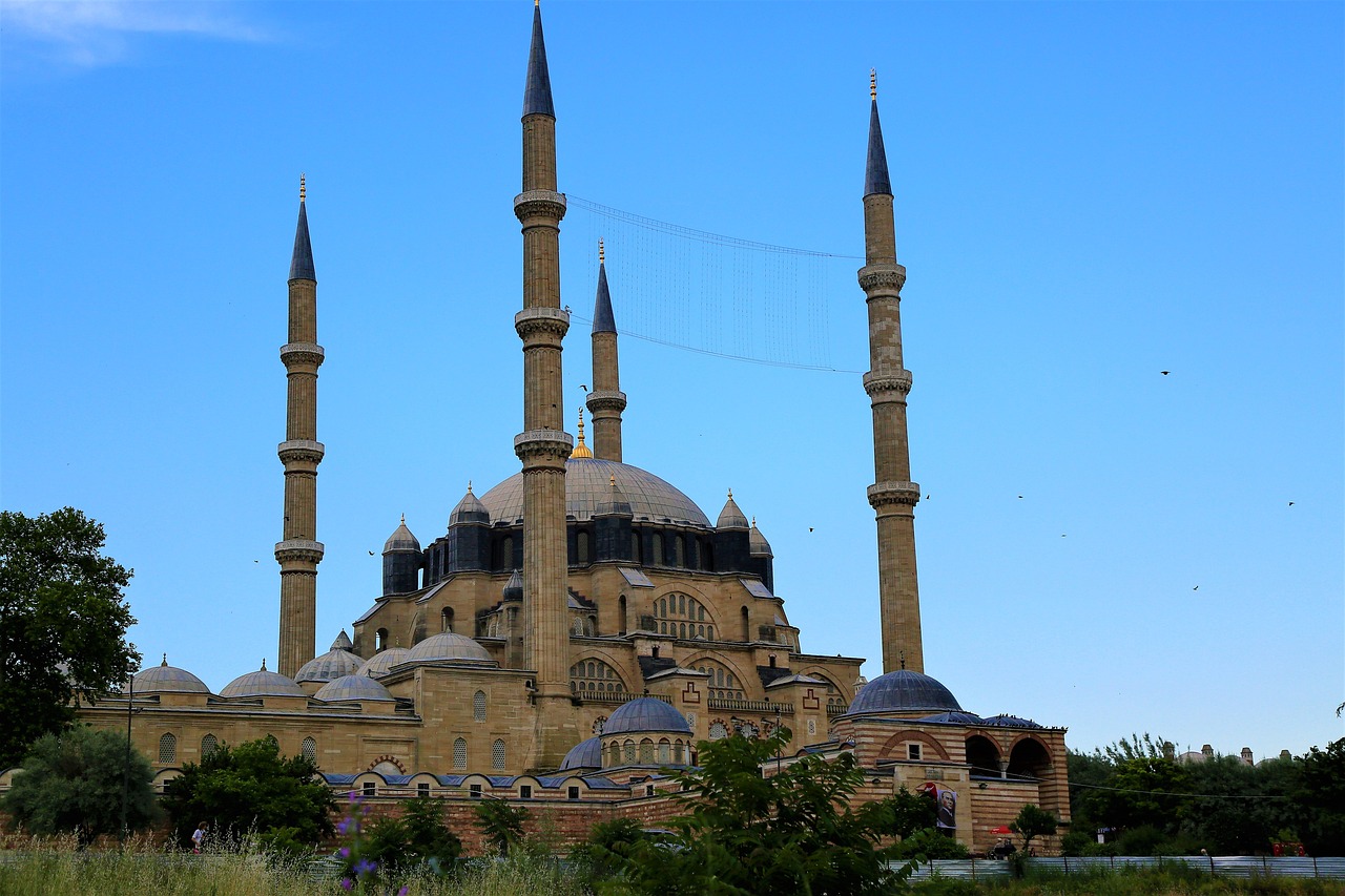 Cami Minaret Dome. Mosque in Edirne